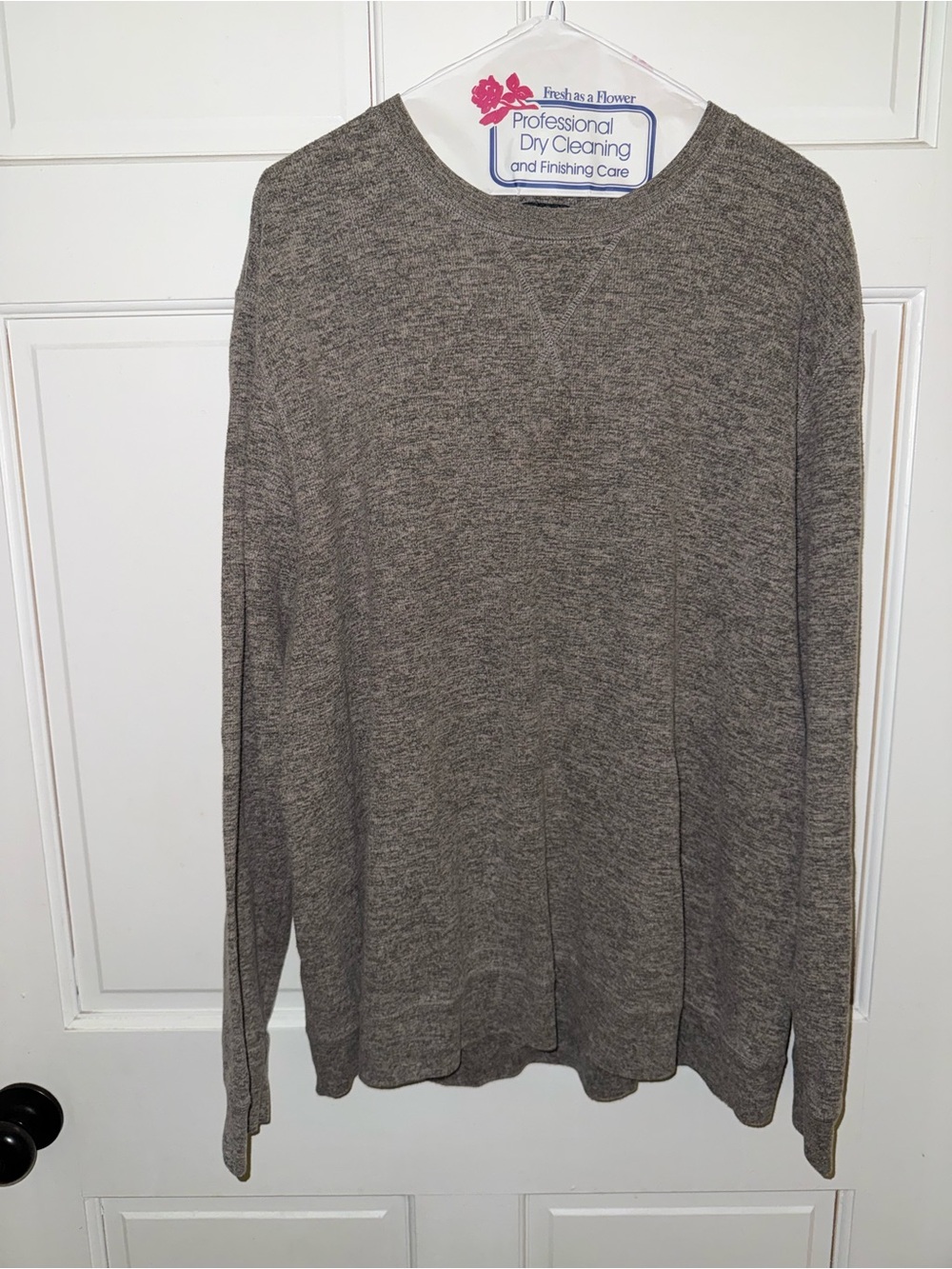 Men's Long-Sleeve Crewneck Sweatshirt - Gray brown Heather